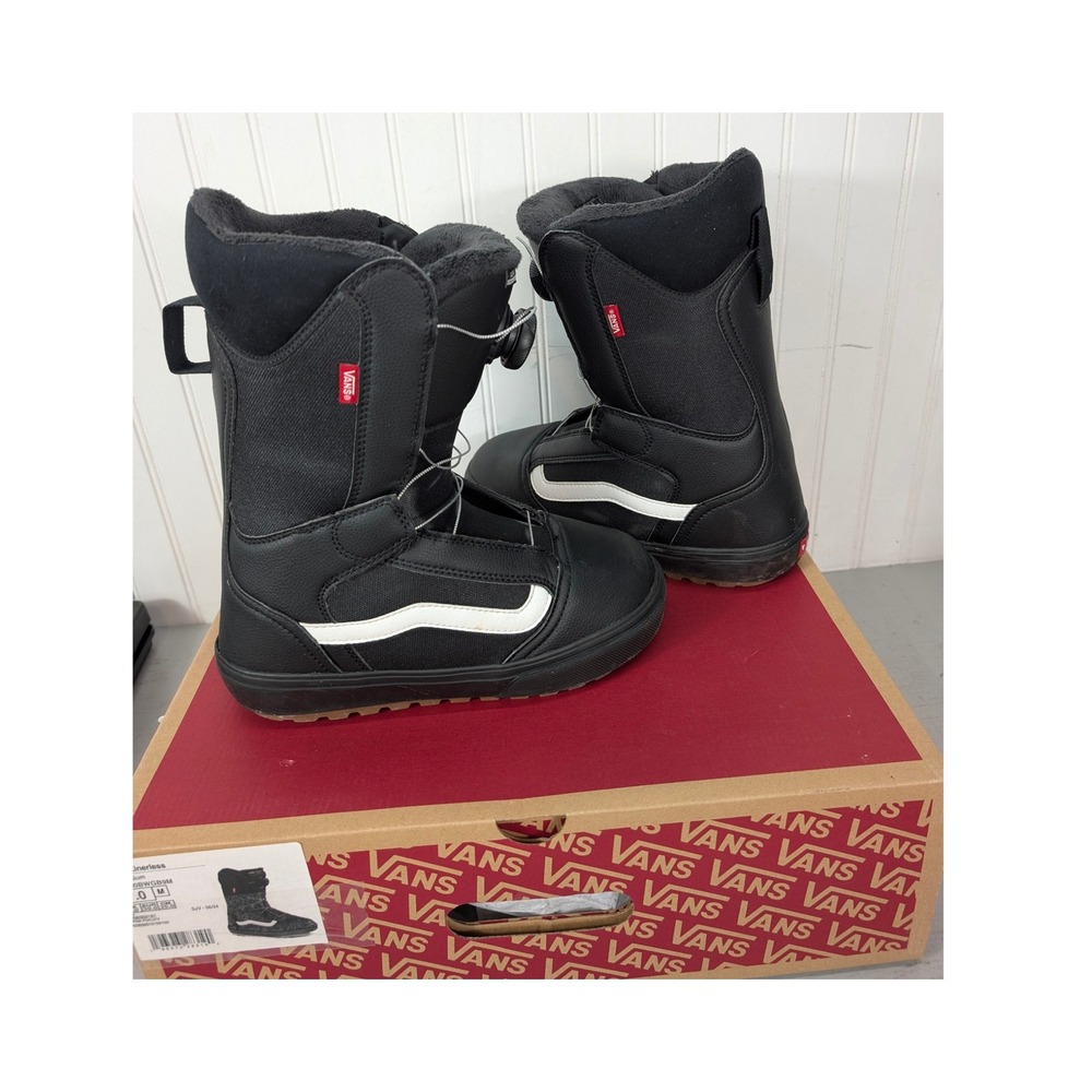Vans Aura Linerless Snowboard Boots Men's 7 Black/Gum Synthetic VN000BWGB9M